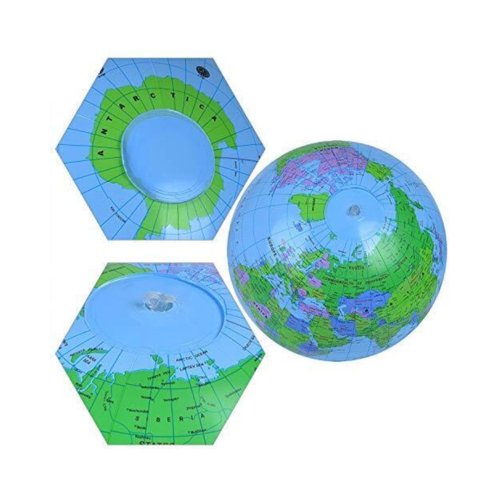 16" Inflatable Globe Earth World Beach Ball