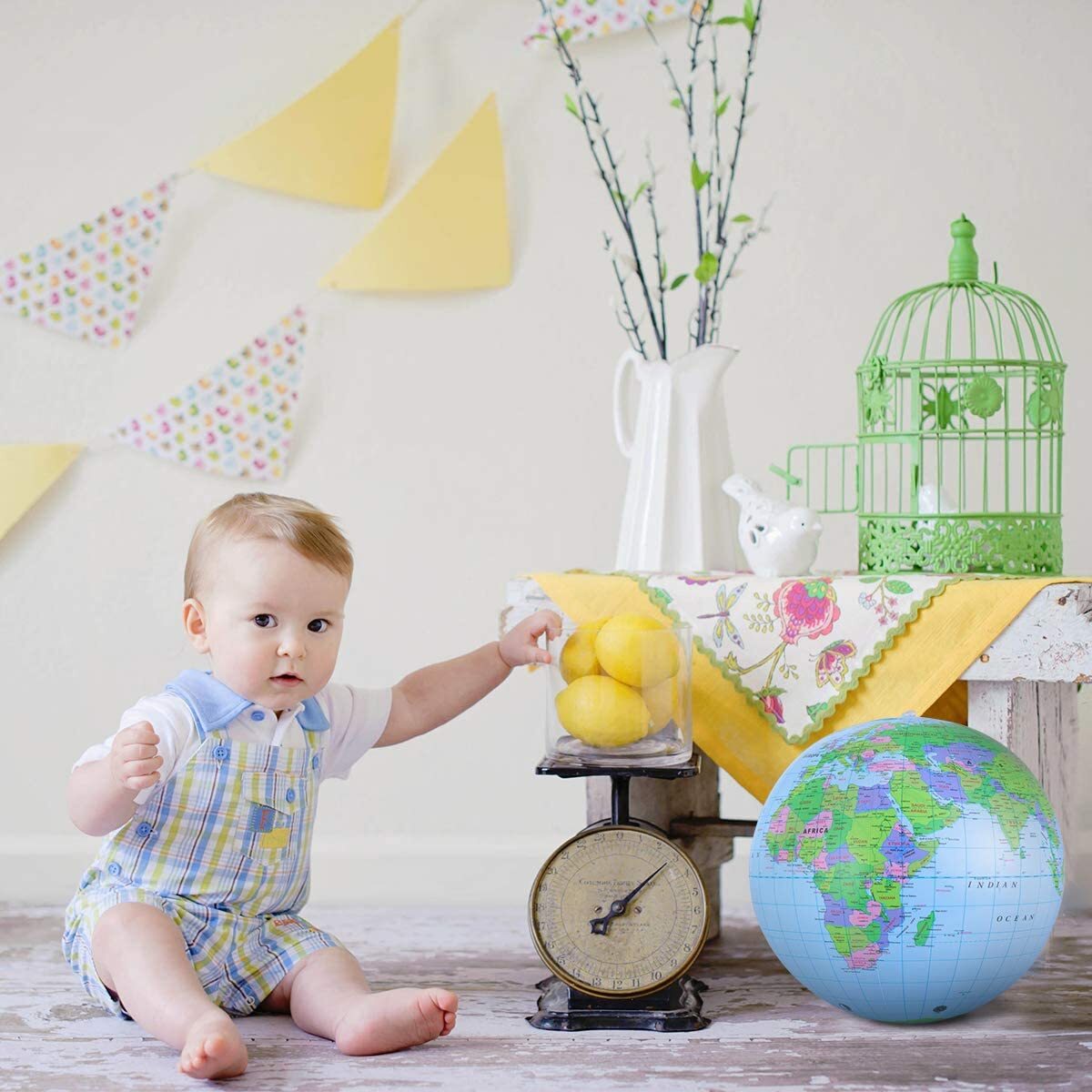 16" Inflatable Globe Earth World Beach Ball