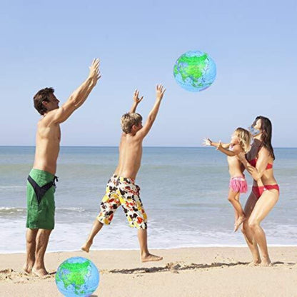 16" Inflatable Globe Earth World Beach Ball