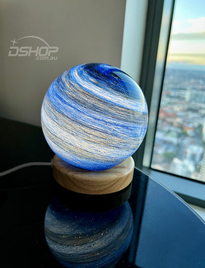 Galaxy Planet Lamp World Globe LED Light Cool Gift Home Office Decor Ornament