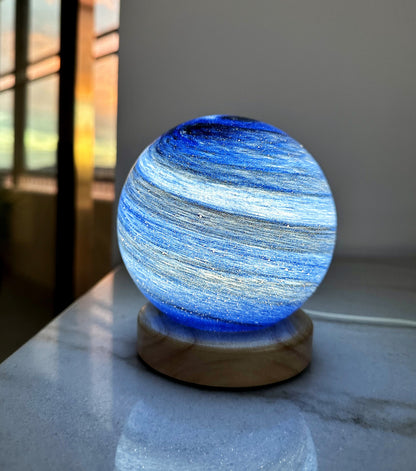 Galaxy Planet Lamp World Globe LED Light Cool Gift Home Office Decor Ornament