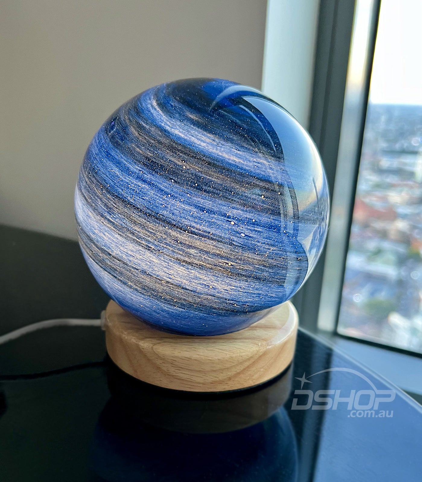 Galaxy Planet Lamp World Globe LED Light Cool Gift Home Office Decor Ornament