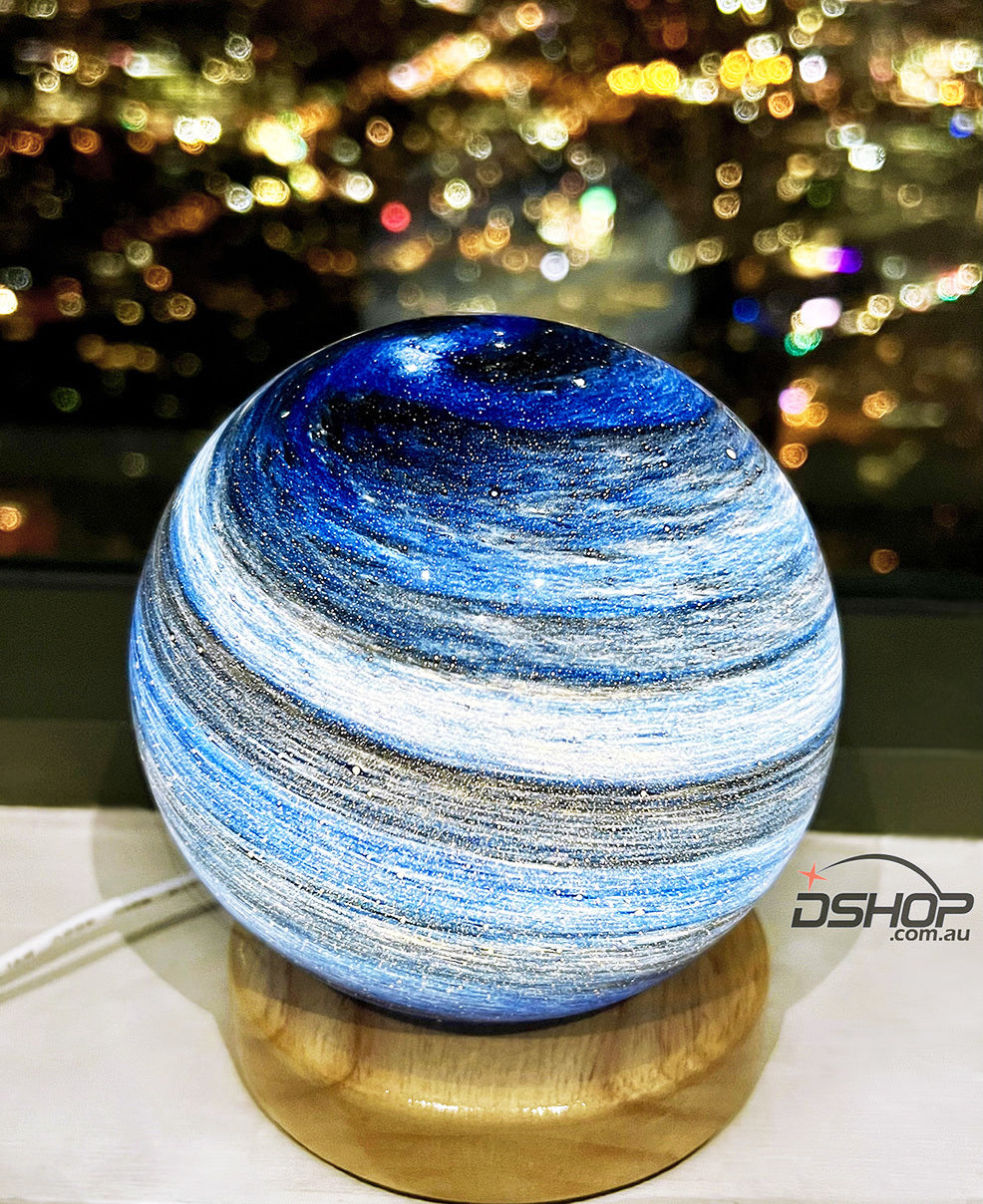 Galaxy Planet Lamp World Globe LED Light Cool Gift Home Office Decor Ornament