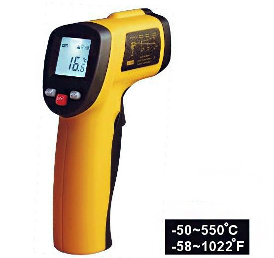 Infrared Non-contact Thermometer with Laser Aimpoint 550°C