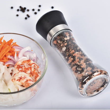 Salt and Pepper Grinder Glass Spice Crusher Mill