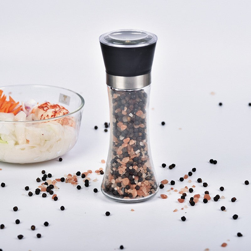 Salt and Pepper Grinder Glass Spice Crusher Mill