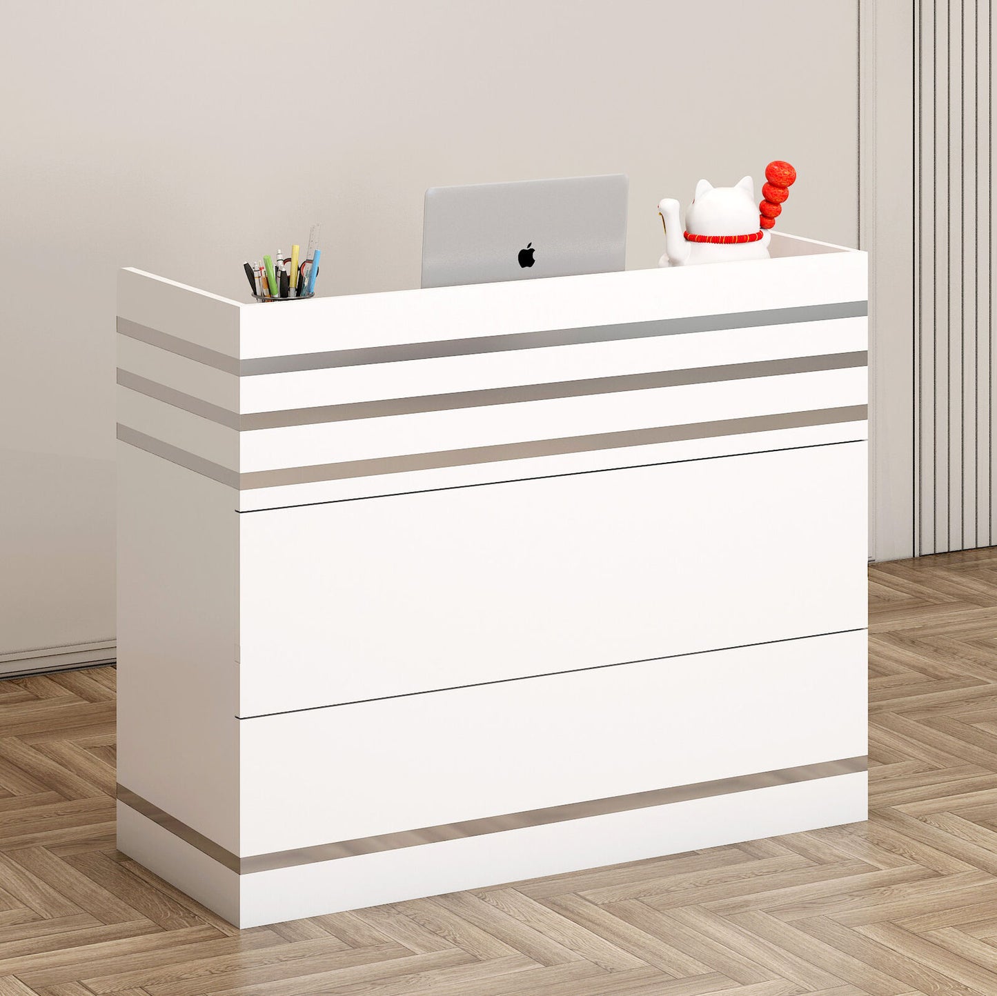 Impressions Reception Desk Counter with Shelves