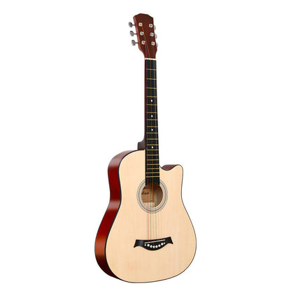 38" Natural Wood Acoustic Guitar