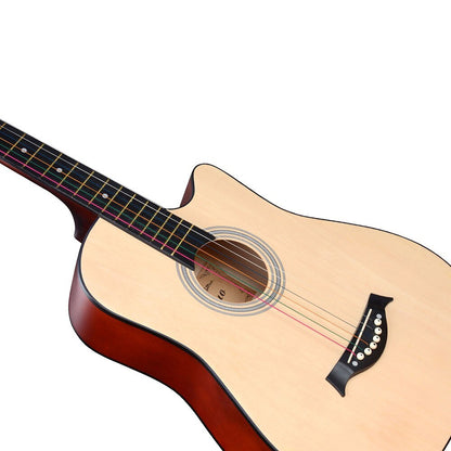 38" Natural Wood Acoustic Guitar