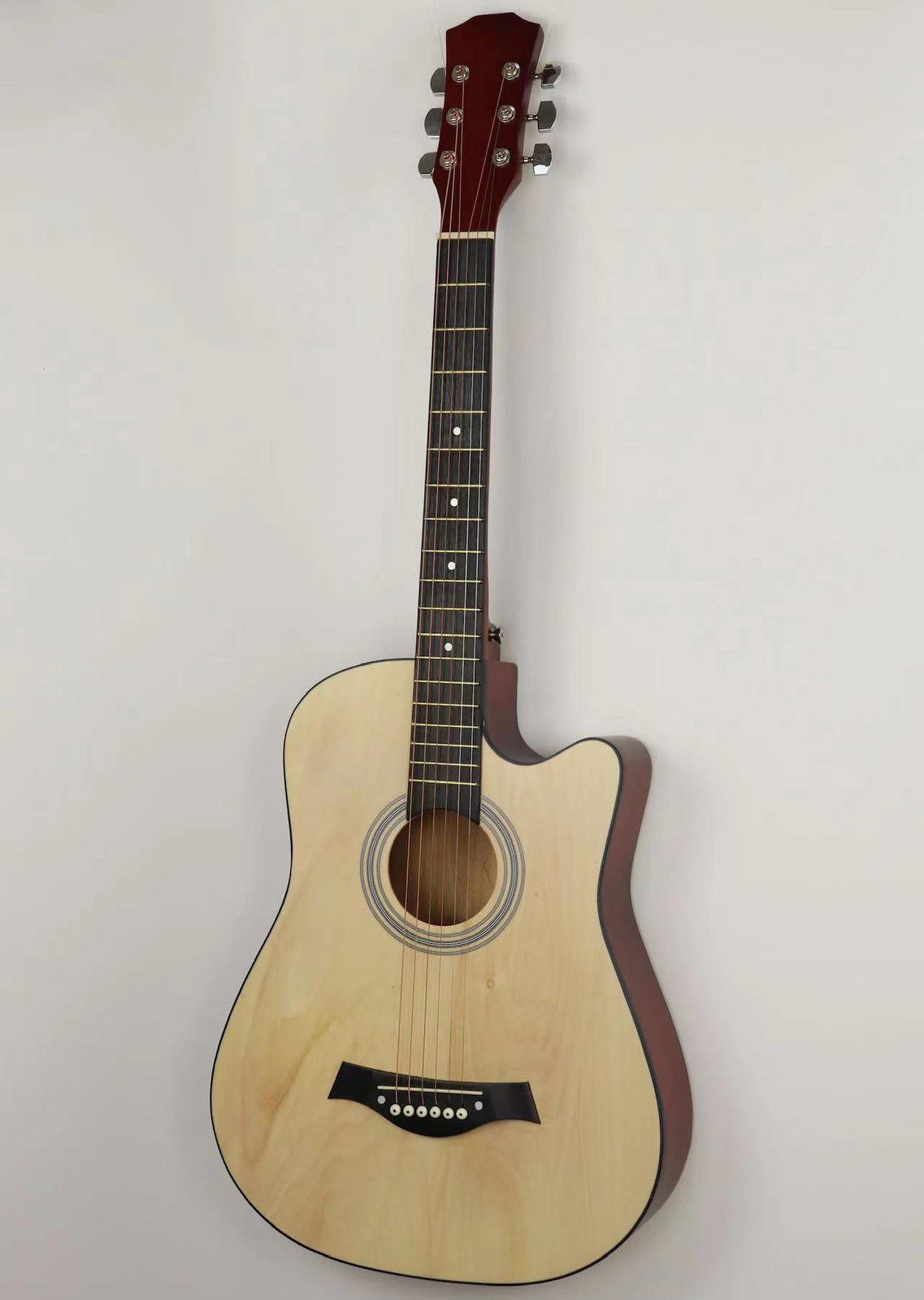 38" Natural Wood Acoustic Guitar