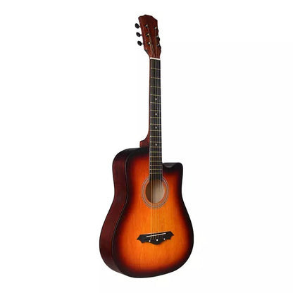 38" Natural Wood Acoustic Guitar - Sunburst