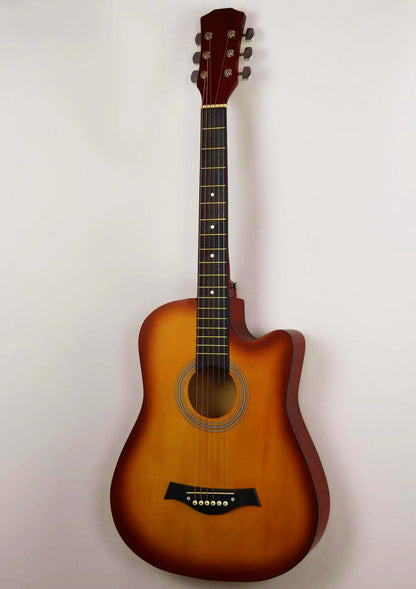 38" Natural Wood Acoustic Guitar - Sunburst