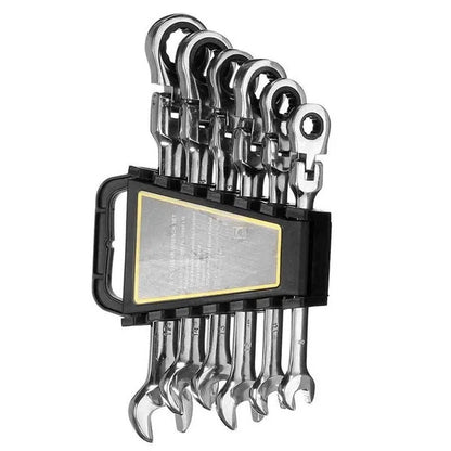 6-Piece Premium Metric Spanner and Gear Wrench Set