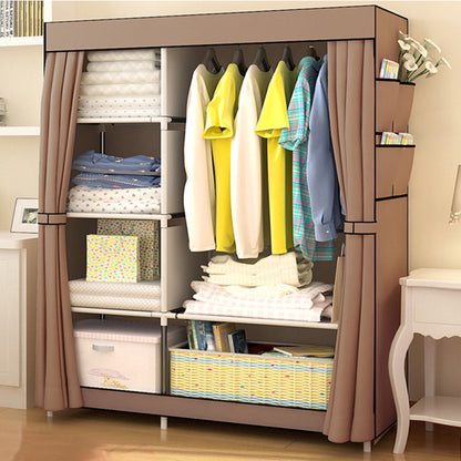 Portable Wardrobe Closet Canvas Clothes Storage