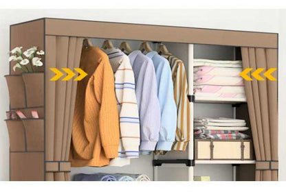 Portable Wardrobe Closet Canvas Clothes Storage