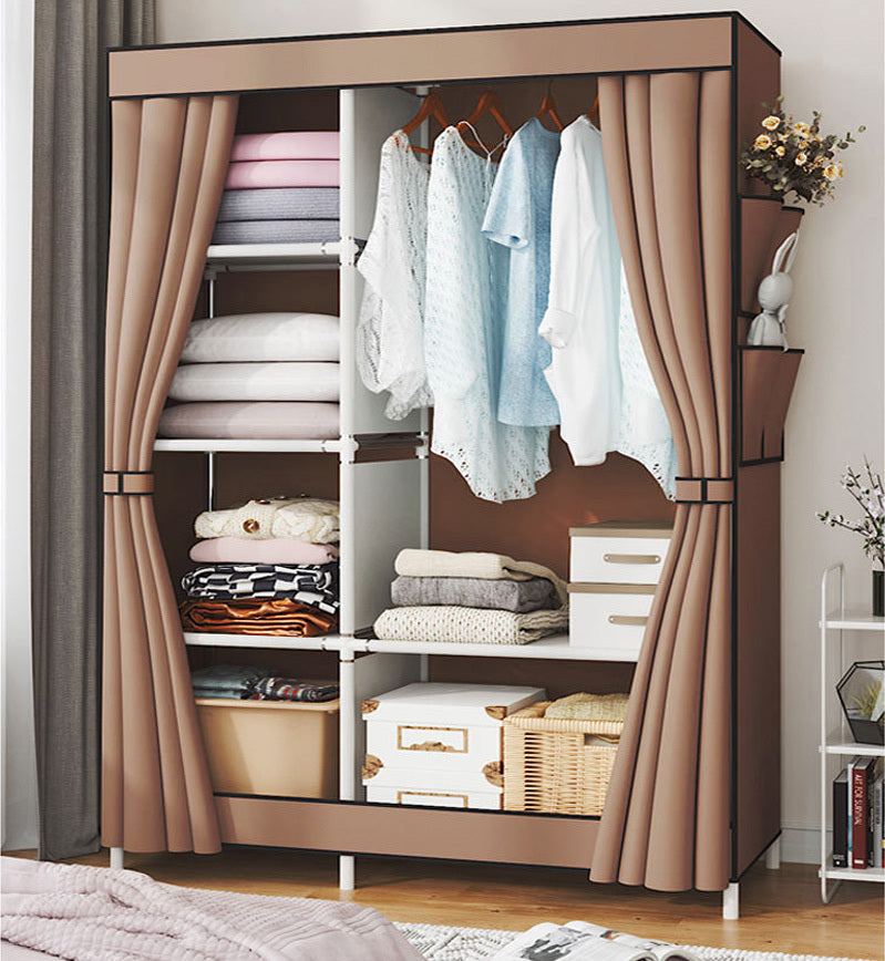 Portable Wardrobe Closet Canvas Clothes Storage