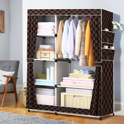 Portable Wardrobe Closet Canvas Clothes Storage