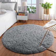 Infinity Round Shag Rug 100cm (Grey)