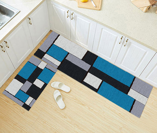 2-Pieces Kitchen Area Rug Doormat Hallway Bathroom Mats