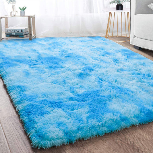 Luxe XL Blue Oasis Soft Shag Rug (300 x 200)