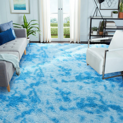 Luxe XL Blue Oasis Soft Shag Rug (300 x 200)