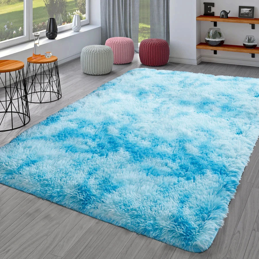 Luxe XL Blue Oasis Soft Shag Rug (300 x 200)