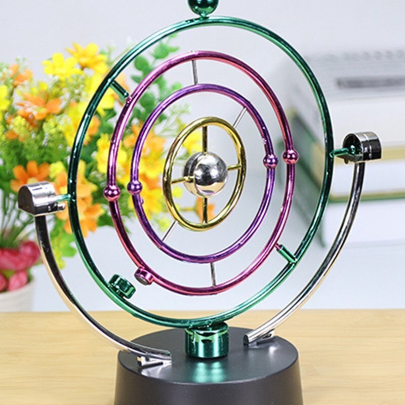 Kinetic Art Perpetual Motion Galaxy Wheel Executive Desk Toy