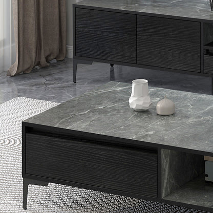 Minimalist Large Coffee Table with Storage