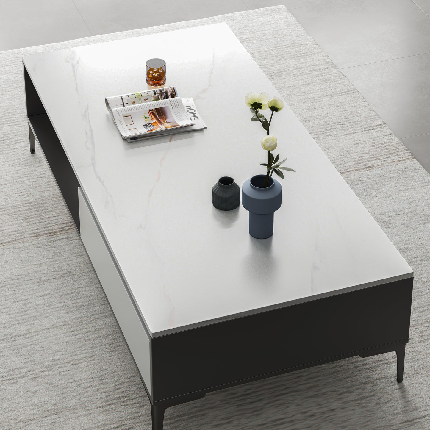 Minimalist Large Coffee Table with Storage