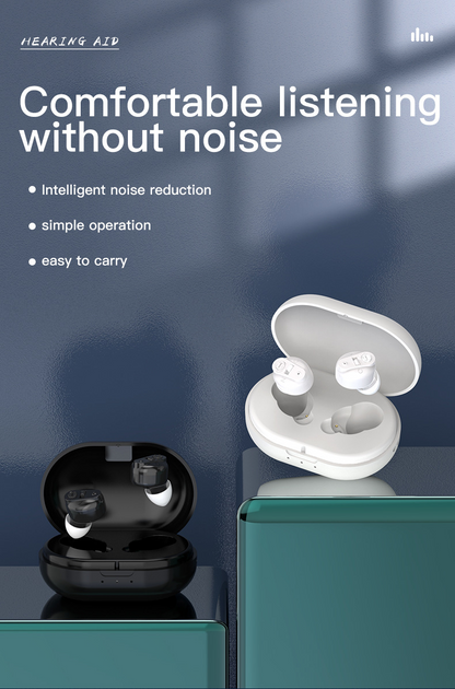 Rechargeable Hearing Aid Wireless Sound Amplifier with Noise Canceling