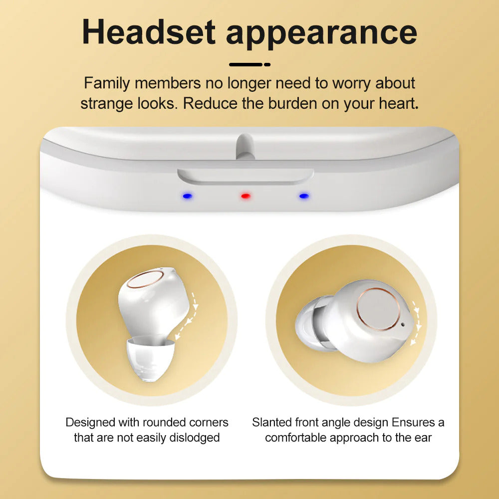 Rechargeable Hearing Aid Wireless Sound Amplifier with Noise Canceling