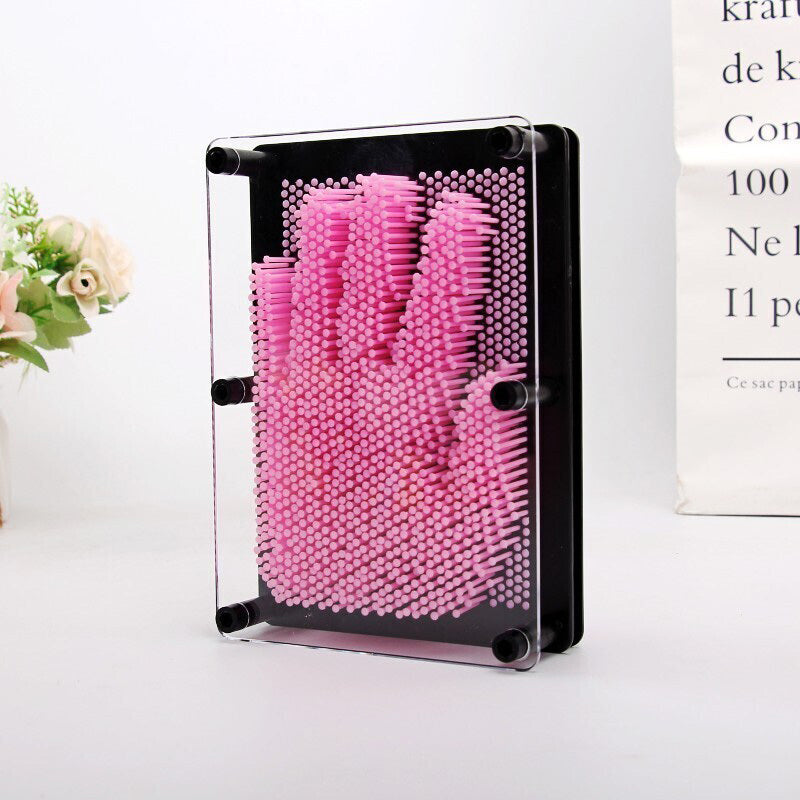 3D Pin Art Board Game Hand Impression Desk Toy - Small