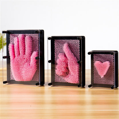 3D Pin Art Board Game Hand Impression Desk Toy - Small