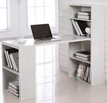 Varossa's Organizer Combination Workstation Computer Desk with 6 Storage Shelves (White)