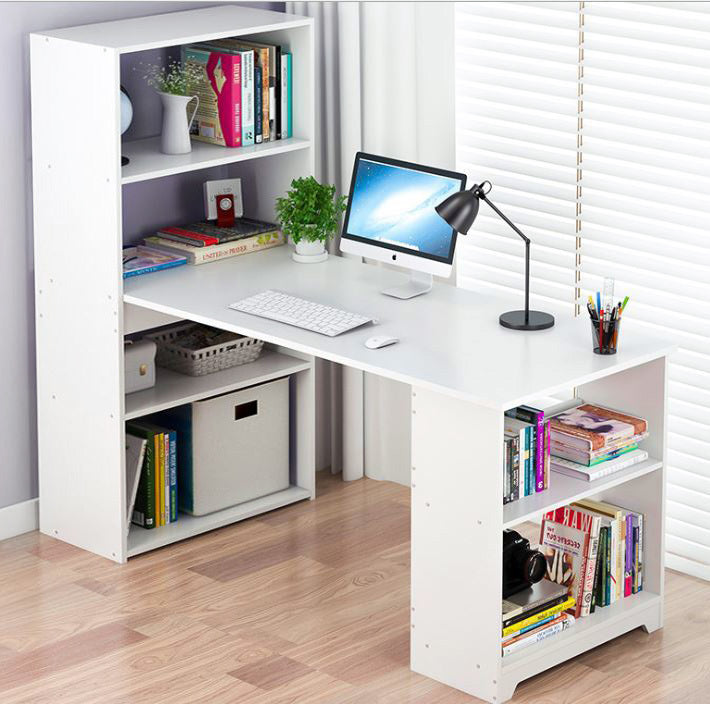 Varossa's Organizer Combination Workstation Computer Desk with 6 Storage Shelves (White)