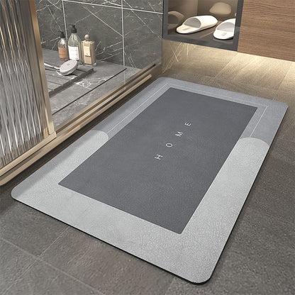 Super Absorbent Floor Bath Door Mat Non-Slip Rug Doormat (Light Grey)