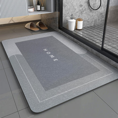 Super Absorbent Floor Bath Door Mat Non-Slip Rug Doormat (Light Grey, 50 x 80)