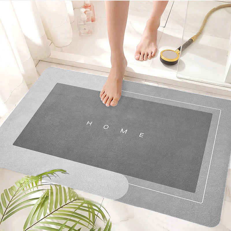 Super Absorbent Floor Bath Door Mat Non-Slip Rug Doormat (Light Grey, 50 x 80)