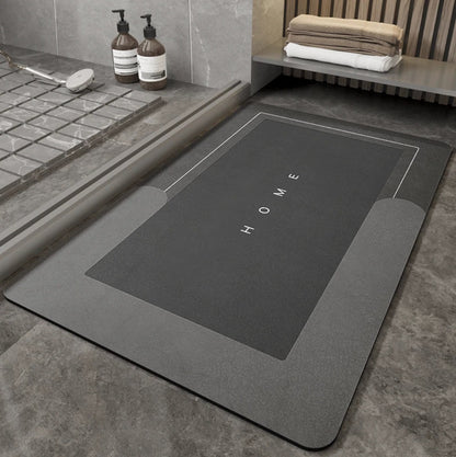 Super Absorbent Floor Bath Door Mat Non-Slip Rug Doormat (Dark Grey)