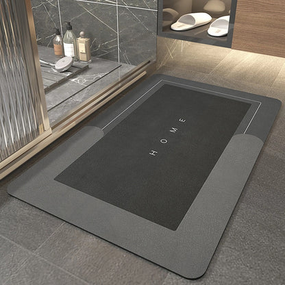 Super Absorbent Floor Bath Door Mat Non-Slip Rug Doormat (Dark Grey)