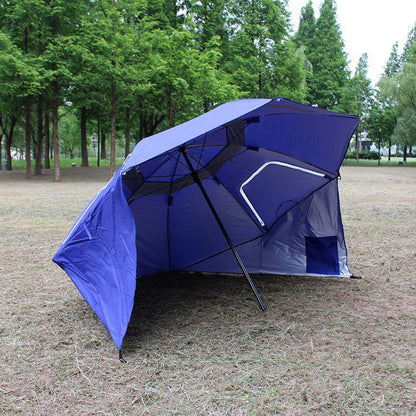 Large Canopy Camping Beach Sports Events Sun & Rain Umbrella (Blue)