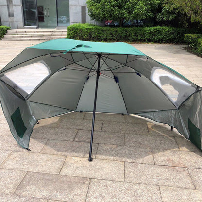 Large Canopy Camping Beach Sports Events Sun & Rain Umbrella (Green)