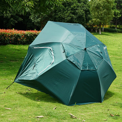 Large Canopy Camping Beach Sports Events Sun & Rain Umbrella (Green)