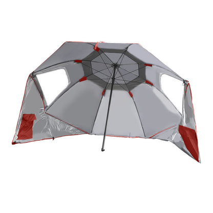 Large Canopy Camping Beach Sports Events Sun & Rain Umbrella (Red)