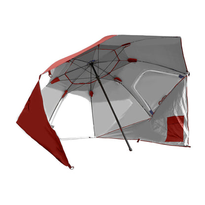 Large Canopy Camping Beach Sports Events Sun & Rain Umbrella (Red)