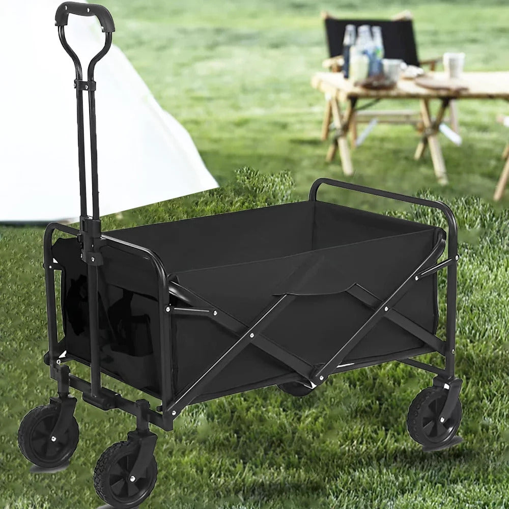 Large Capacity Outdoor Folding Beach Cart Utility Garden Camping Wagon