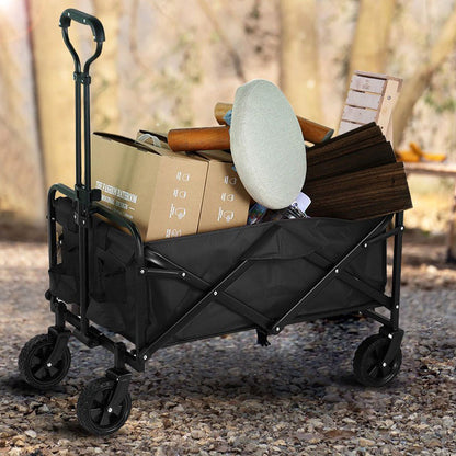 Large Capacity Outdoor Folding Beach Cart Utility Garden Camping Wagon