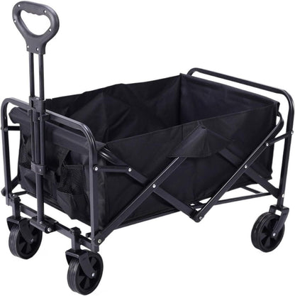 Large Capacity Outdoor Folding Beach Cart Utility Garden Camping Wagon