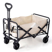 Large Capacity Outdoor Folding Beach Cart Utility Garden Camping Wagon