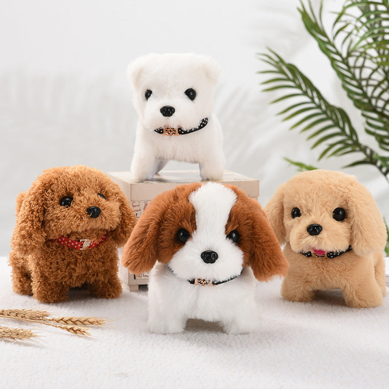 Cute Realistic Plush Puppy Dog Walking Barking Pet Toy